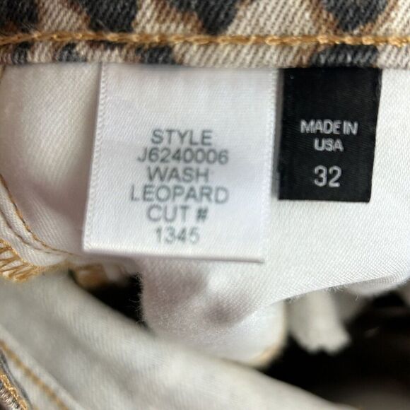 Veronica Beard Leopard Print Jeans Womens 32 Debbie 10" High Rise Skinny - Picture 9 of 10